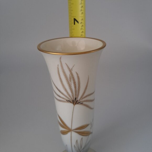 Vintage Alka Bavaria Kathalena Porcelain Vase With Gold Floral Design - Picture 8 of 12